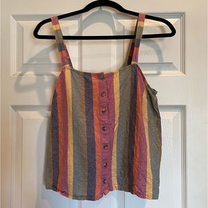 Madewell rainbow linen tank
